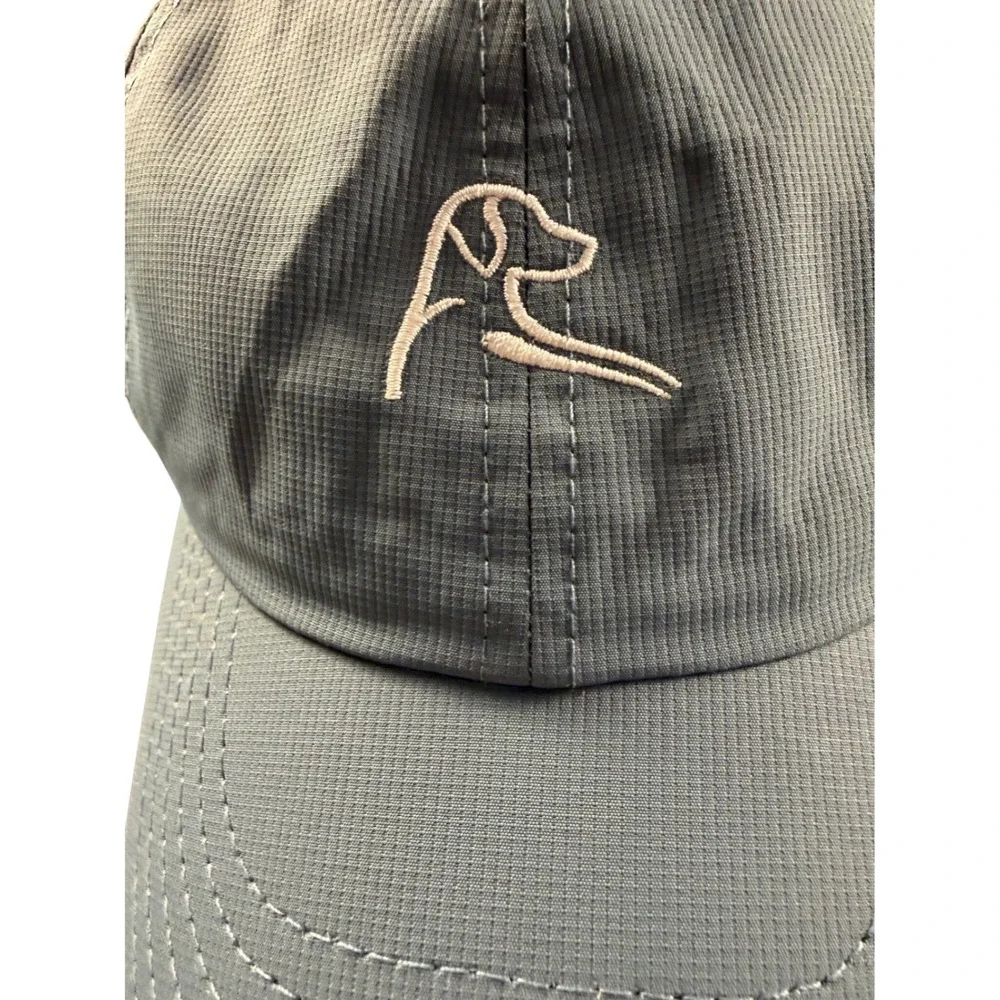 Rhoback Gray Performance Ripstop Adjustable Golf Cap Rhodesian Ridgeback Logo - Picture 2 of 8
